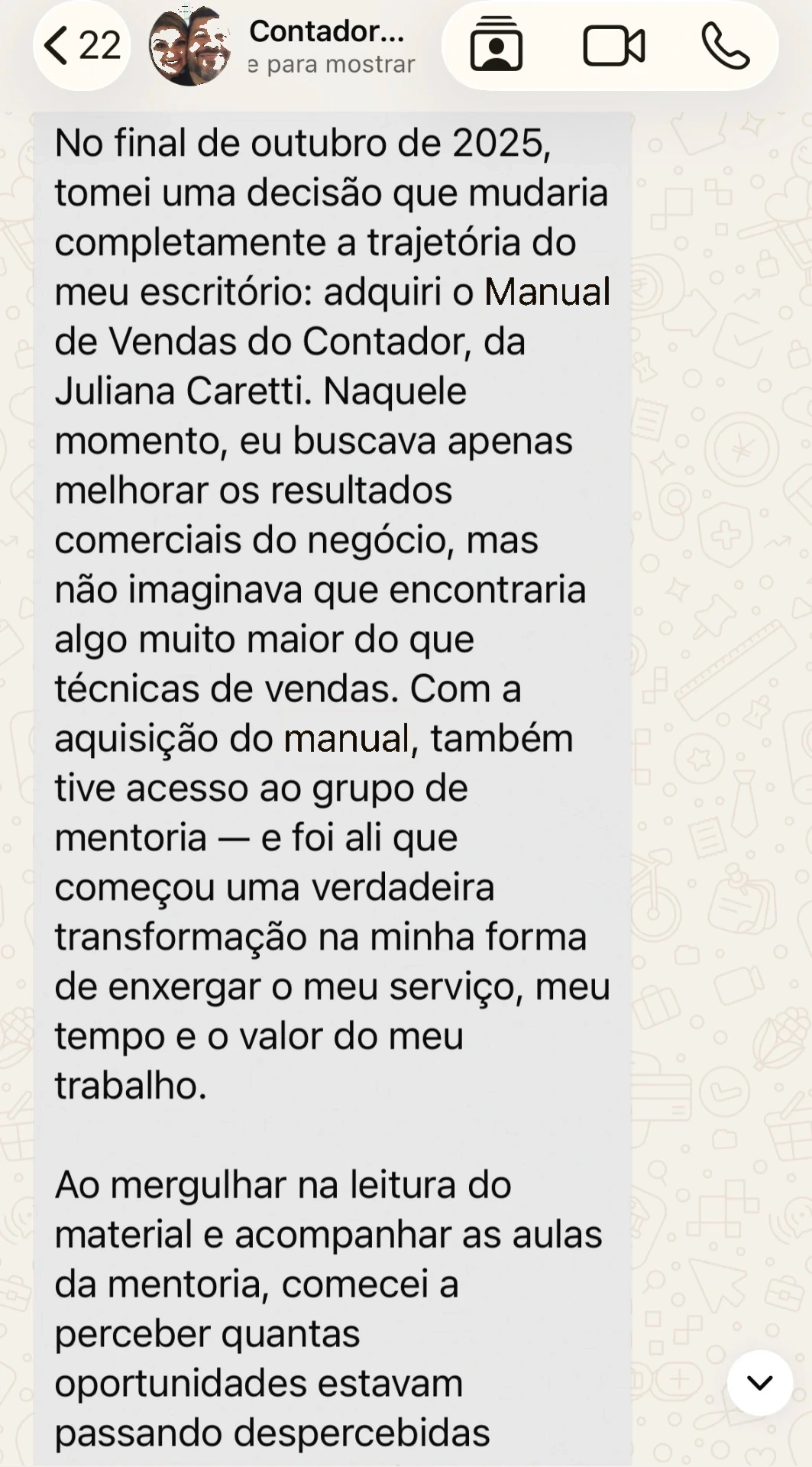 Depoimento — decisão que mudou a trajetória do escritório