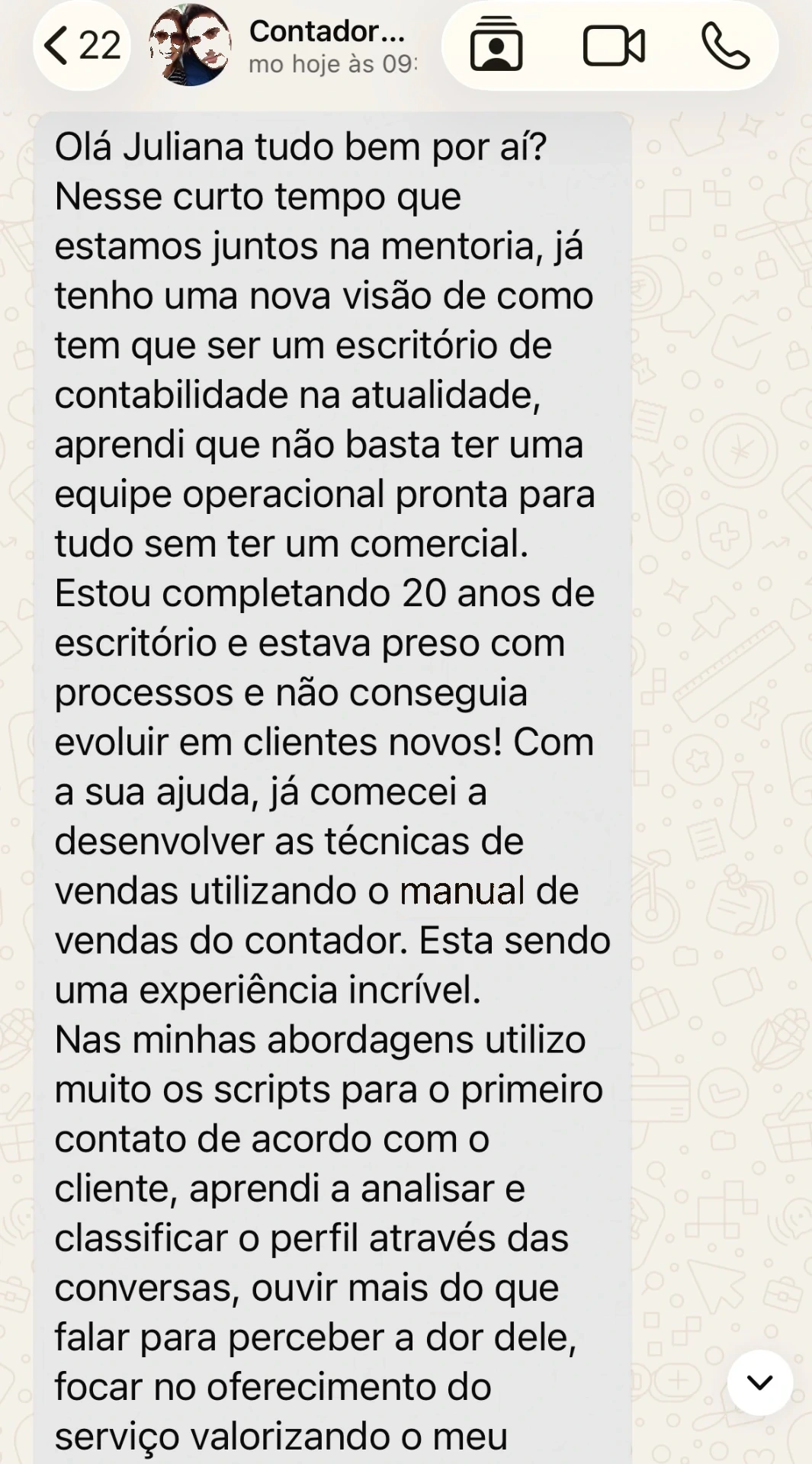 Depoimento — 20 anos de escritório, nova visão comercial