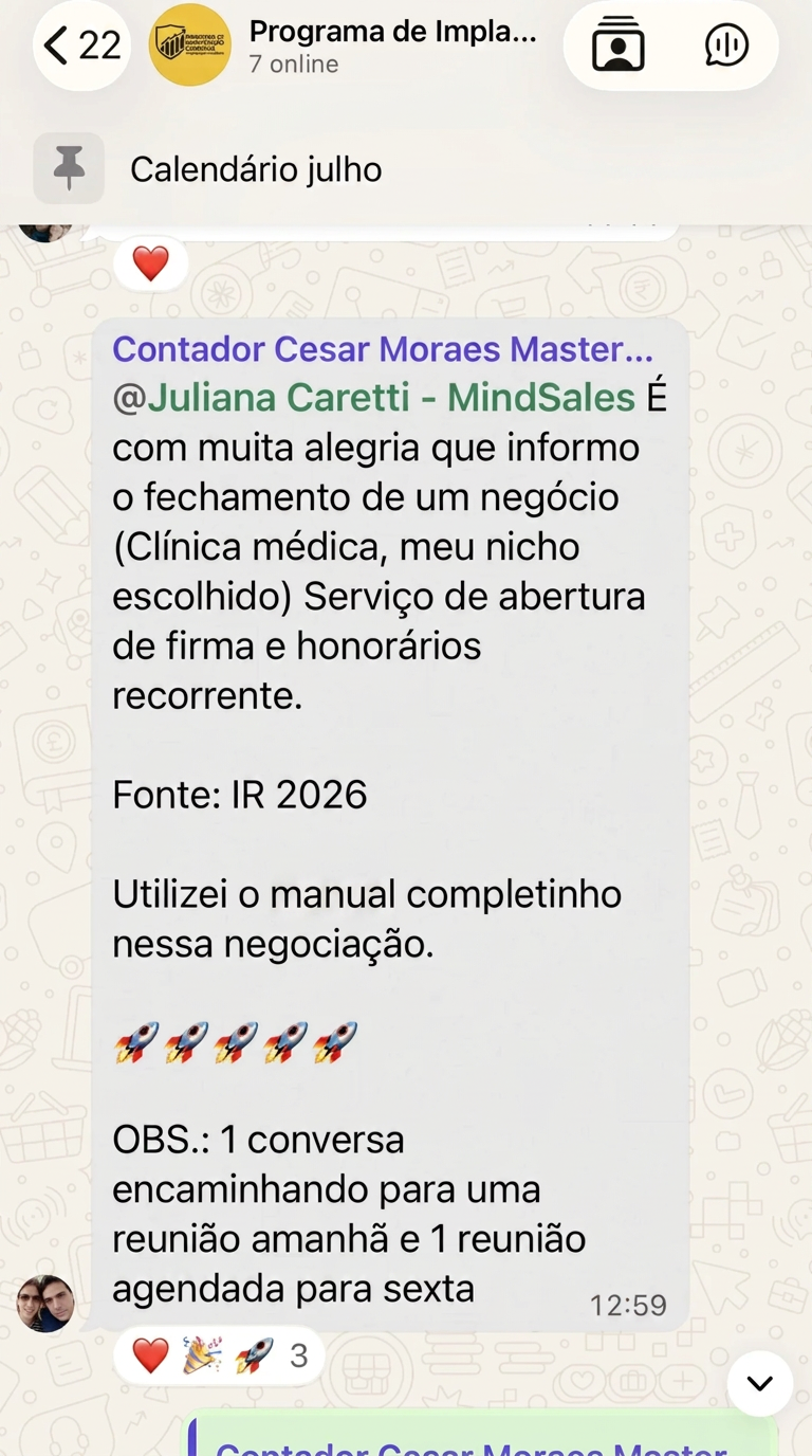 Depoimento Cesar — clínica médica